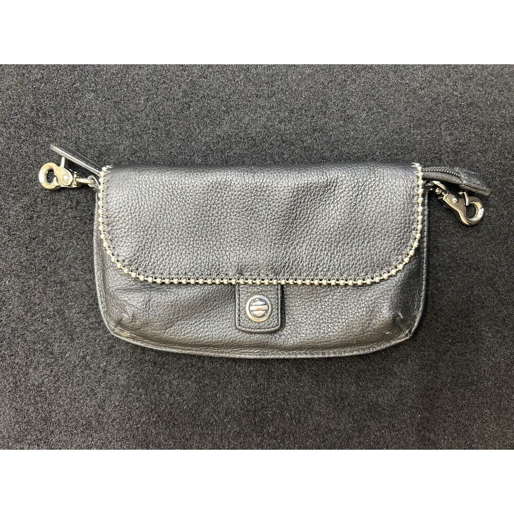 Harley Davidson Women's Genuine Cowhide Black Leather Hip Bag #99417-13VW H1